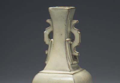 图片[2]-Purple-granule vase with handles in moon white glaze, Ming to Qing dynasty, 17th-18th century-China Archive